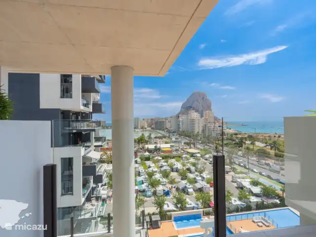 Silver Tower 8B huren in Spanje, Costa Blanca, Calpe - appartement Uitzicht richting de kenmerkende rots van Calpe (Peñon d'Ifach)