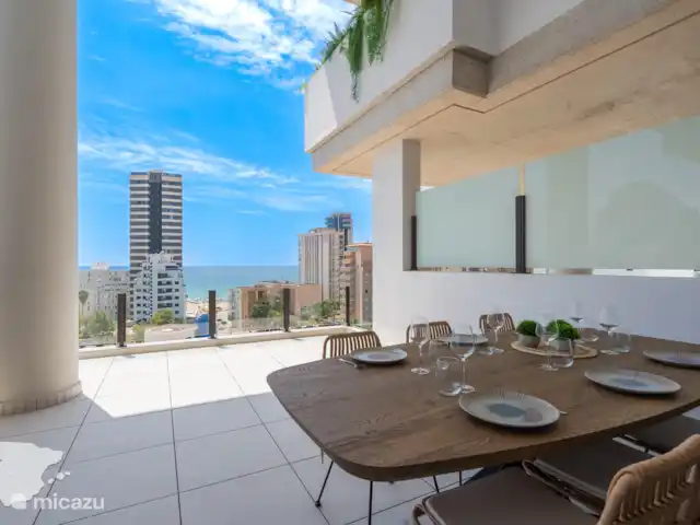 Silver Tower 8B huren in Spanje, Costa Blanca, Calpe - appartement Eethoek terras