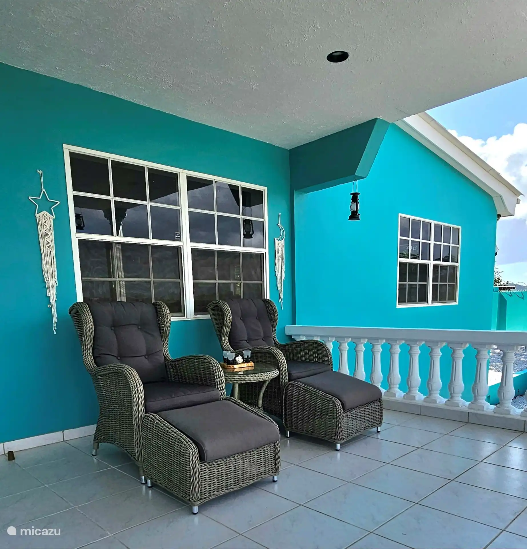 Lounge set on terrace.