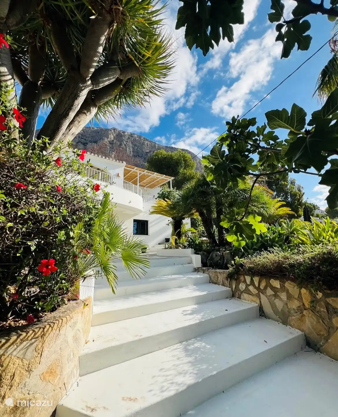 Blick auf die Villa vom Garten aus