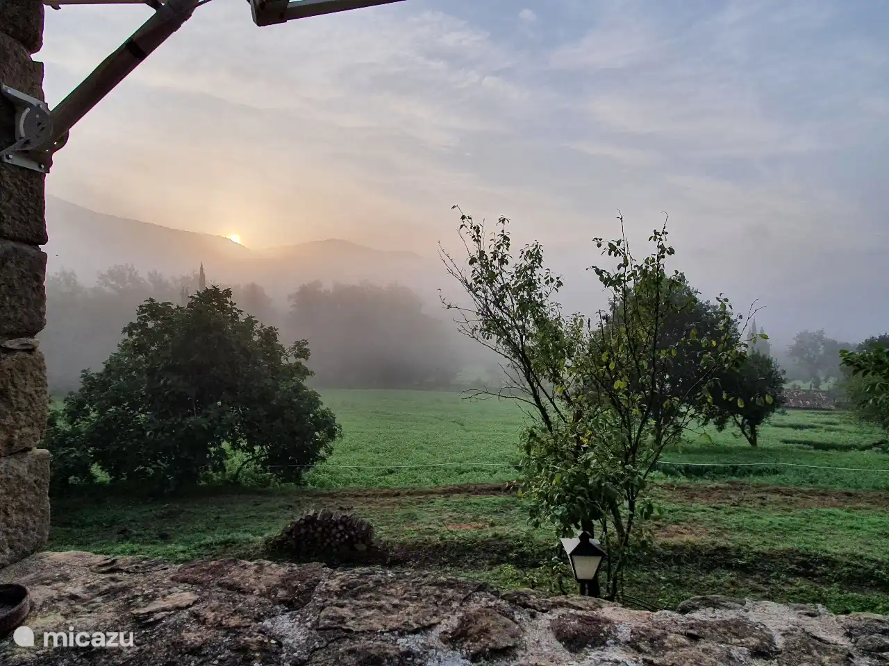 Een zonsopgang vanaf het terras