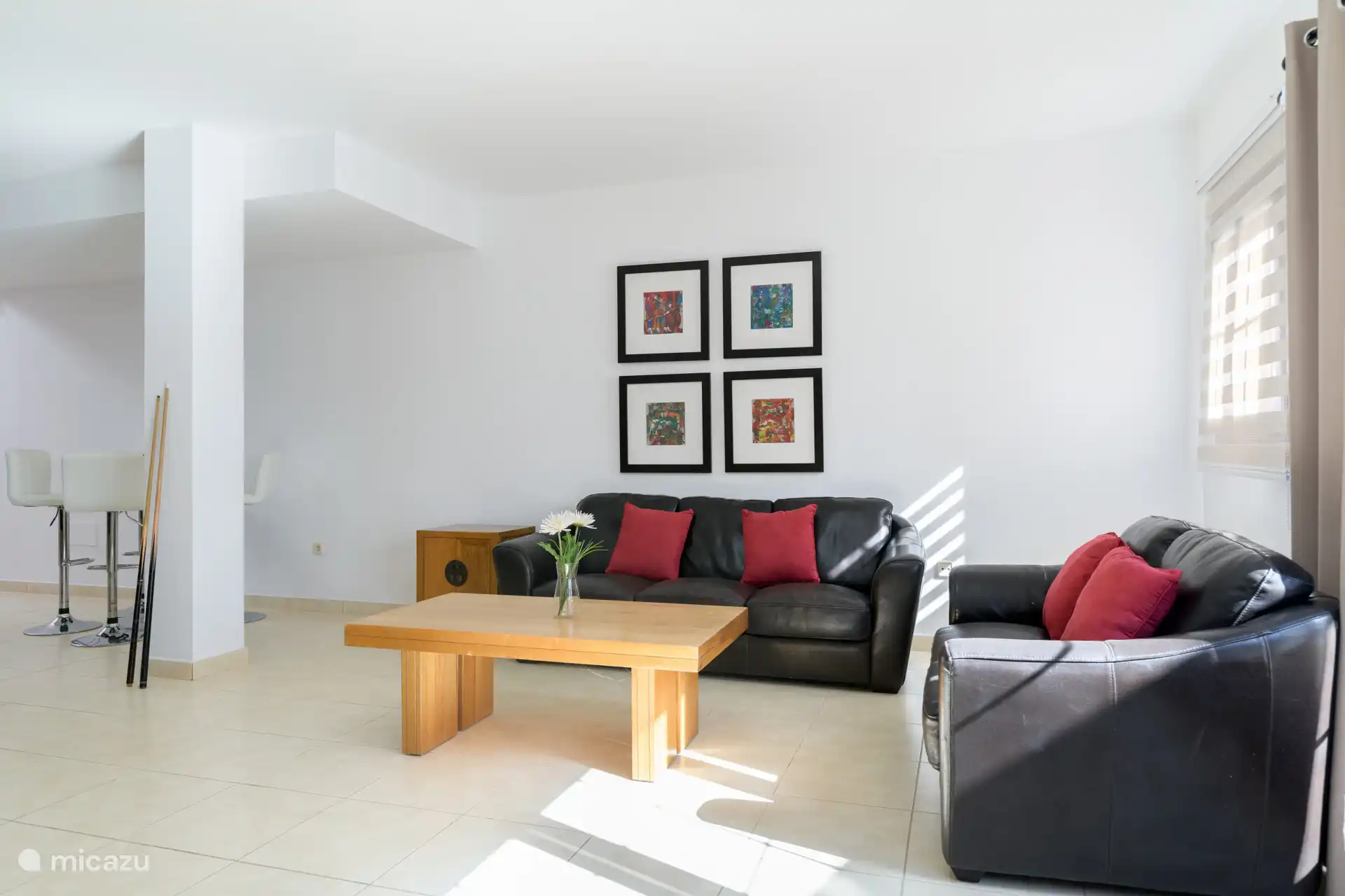 The nice and spacious sitting area in the basement