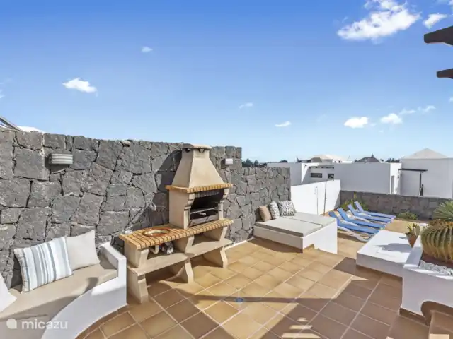 Villa Rose II | Espagne, Lanzarote, Playa Blanca - villa Le grand air de la Villa Rose II avec un barbecue et plusieurs coins salon pour se détendre
