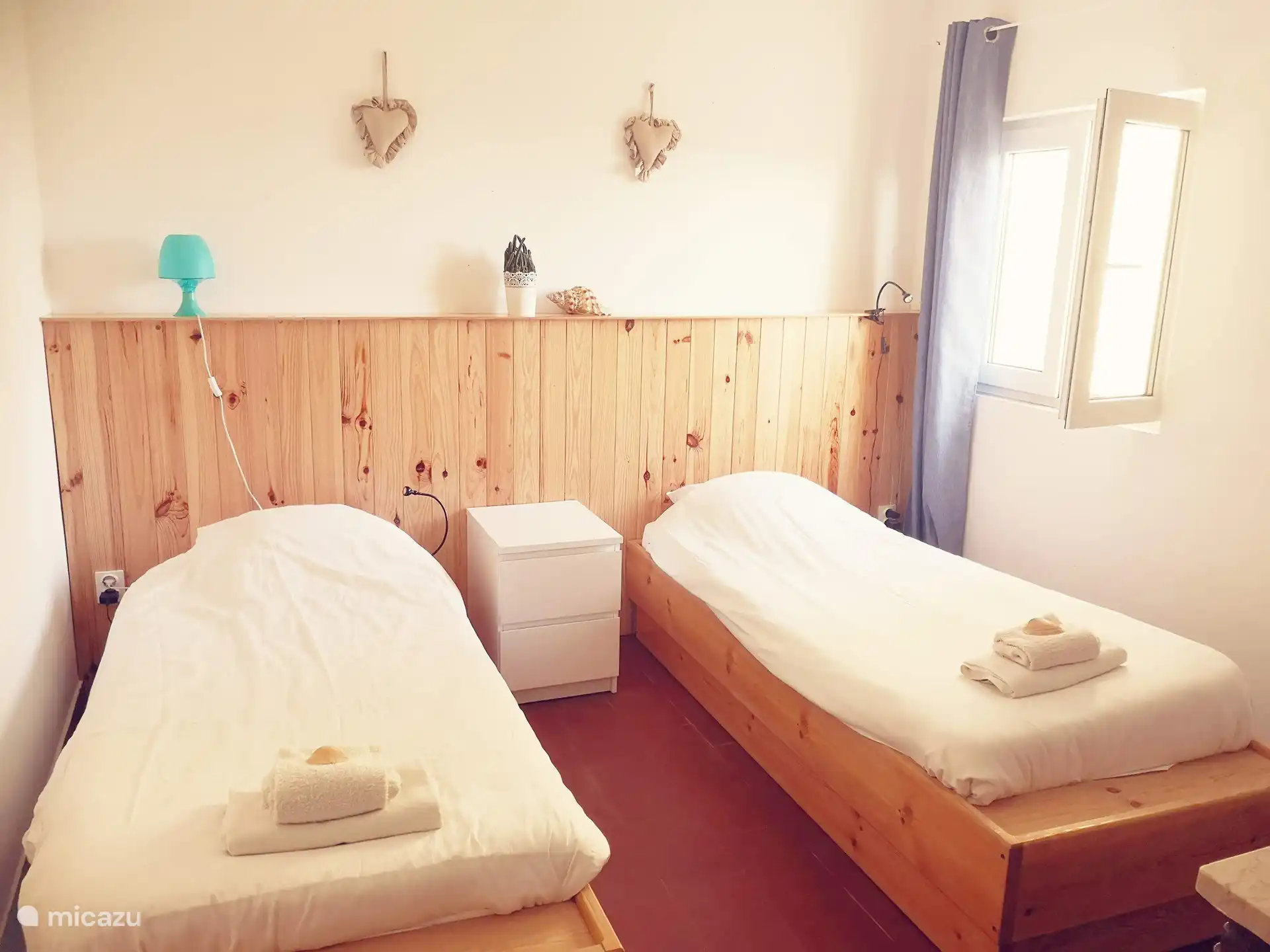 two person bedroom with sea view