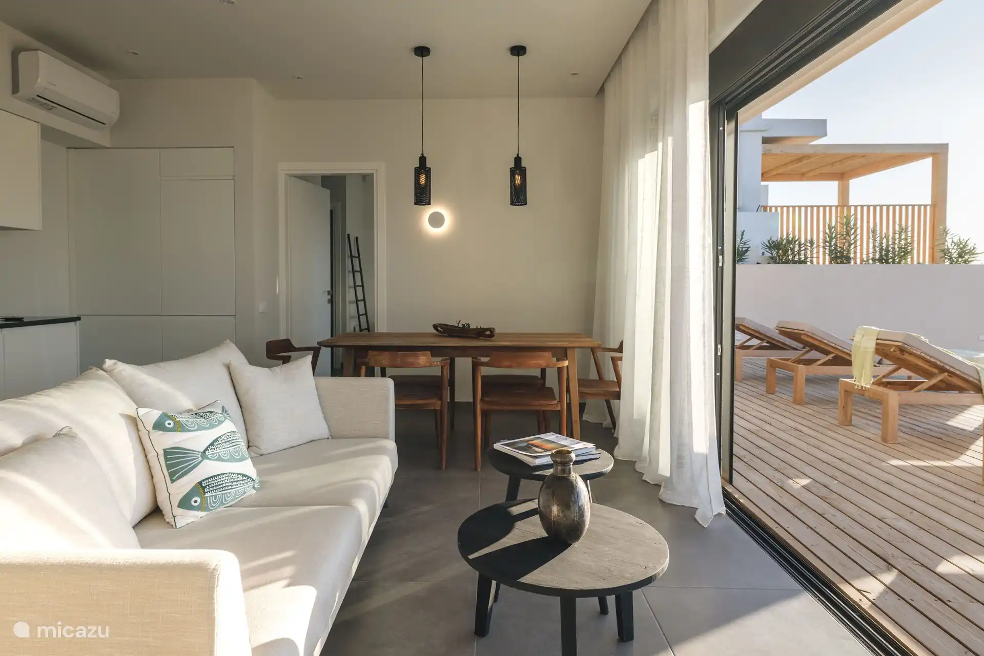 Sofa and dining table