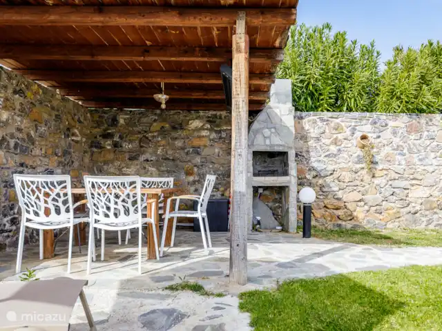 Lefkomyrto | Grèce, Crète, Lefkogia - maison de vacances Terrasse avec bbq