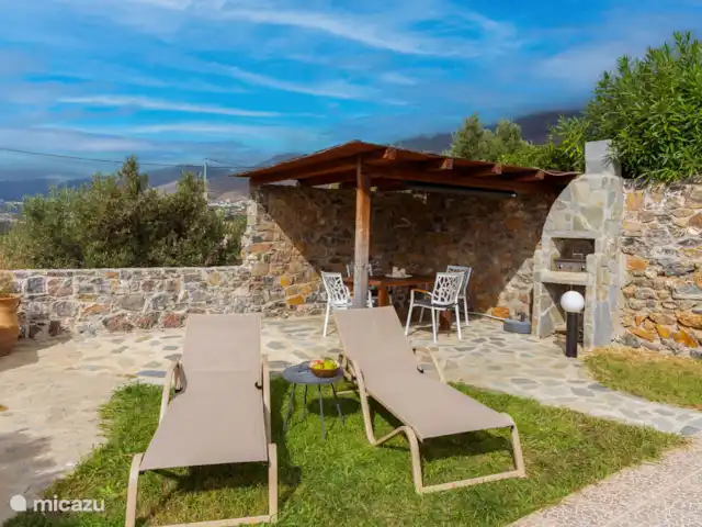 Lefkomyrto | Grèce, Crète, Lefkogia - maison de vacances Terrasse et barbecue