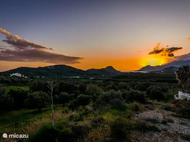 Lefkomyrto | Grèce, Crète, Lefkogia - maison de vacances Magnifique coucher de soleil