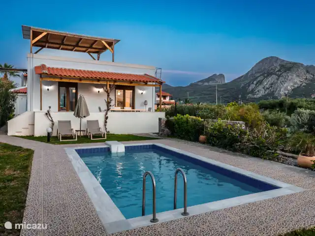 Lefkomyrto | Grèce, Crète, Lefkogia - maison de vacances La maison et la piscine