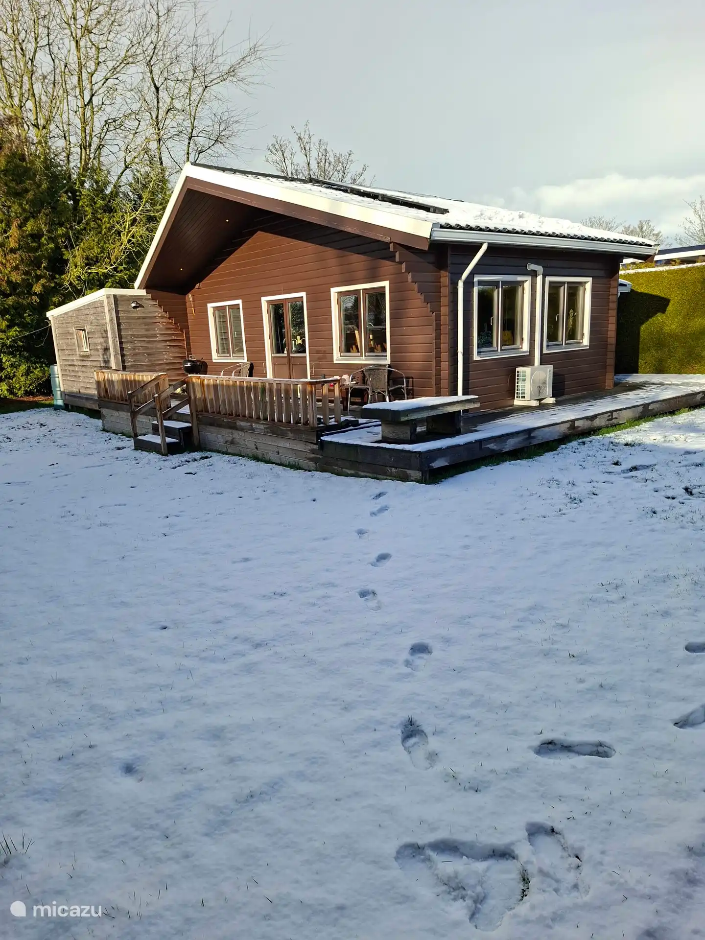Een winters plaatje van onze vakantiewoning