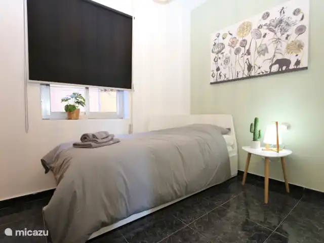 Vue sur la mer directement sur la plage | Espagne, Costa Cálida, Lo Pagán - appartement Chambre avec un lit simple