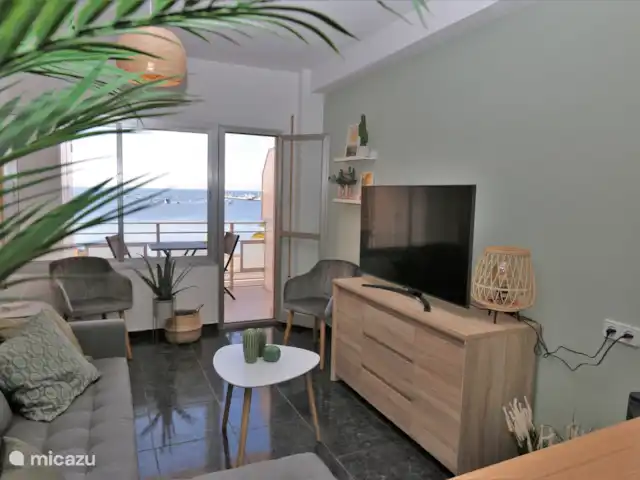 Vue sur la mer directement sur la plage | Espagne, Costa Cálida, Lo Pagán - appartement Salon