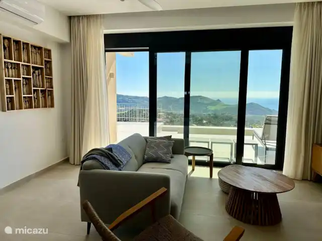 Villa Gian Maria en Grecia, Creta, Mariou - villa Desde la sala de estar una hermosa vista