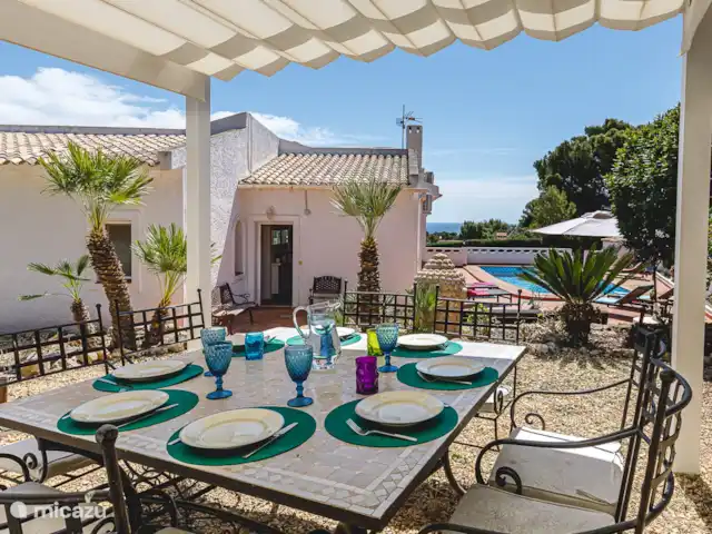 Santa Belgica | Espagne, Costa Blanca, Altea la Vieja - villa Salle à manger extérieure
