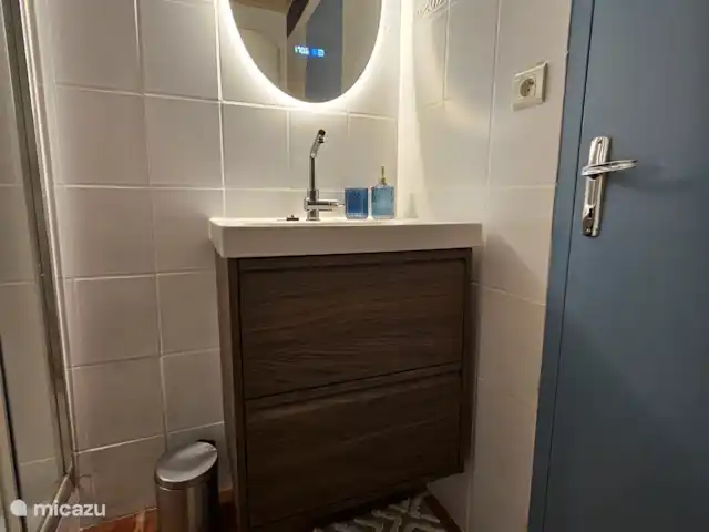B&B cottage Le Dauphin Bleu | France, Puy-de-Dôme, Pionsat - chambres d'hôtes Salle de bain avec douche et WC