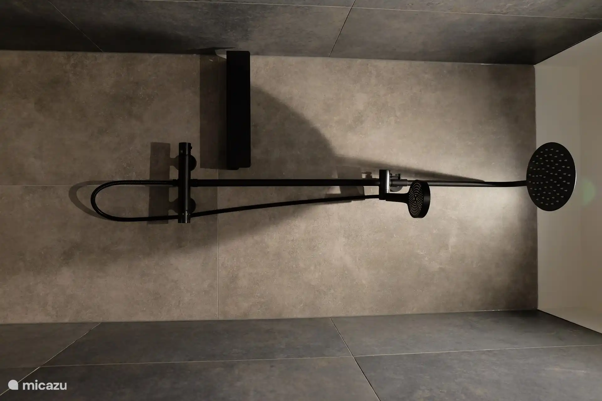 Luxury rain shower in the bathroom