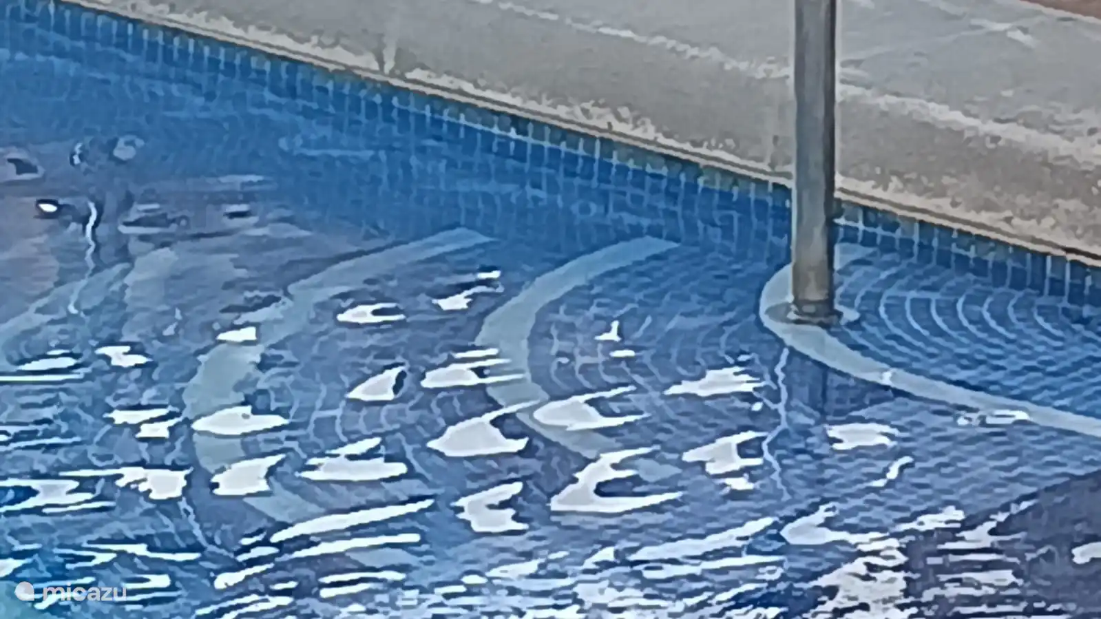 Marches dans la piscine. 25m de la maison