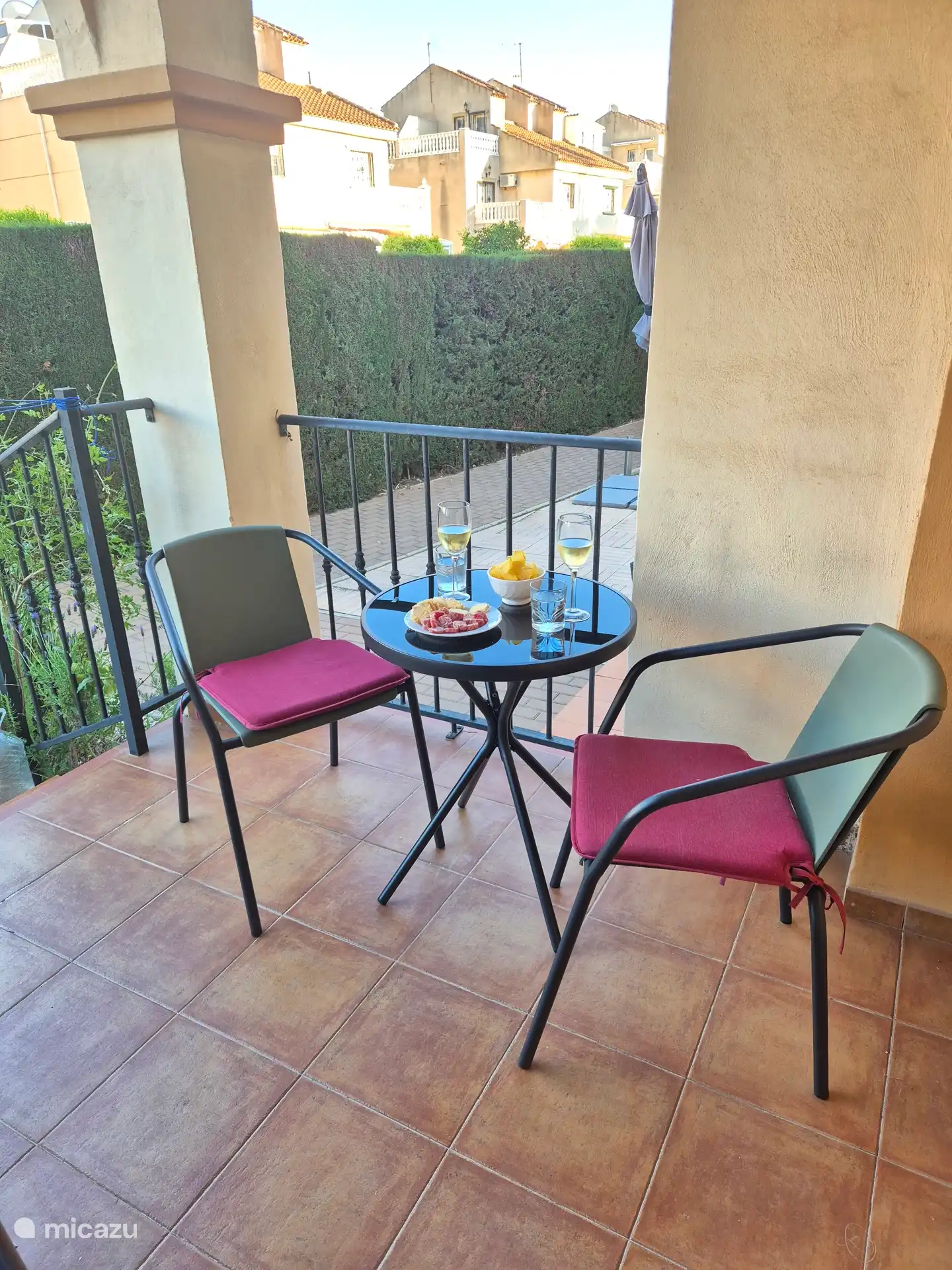 Heerlijk zit hoekje in de patio