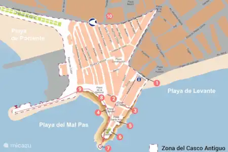 El Casco Antiguo de Benidorm = la vieille ville de Benidorm