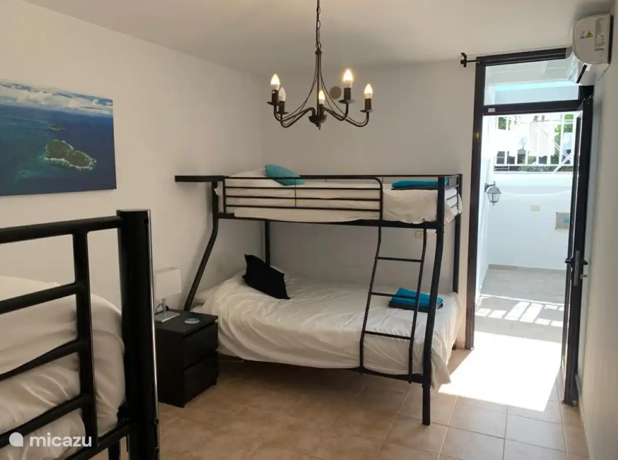 Bedroom with two bunk beds