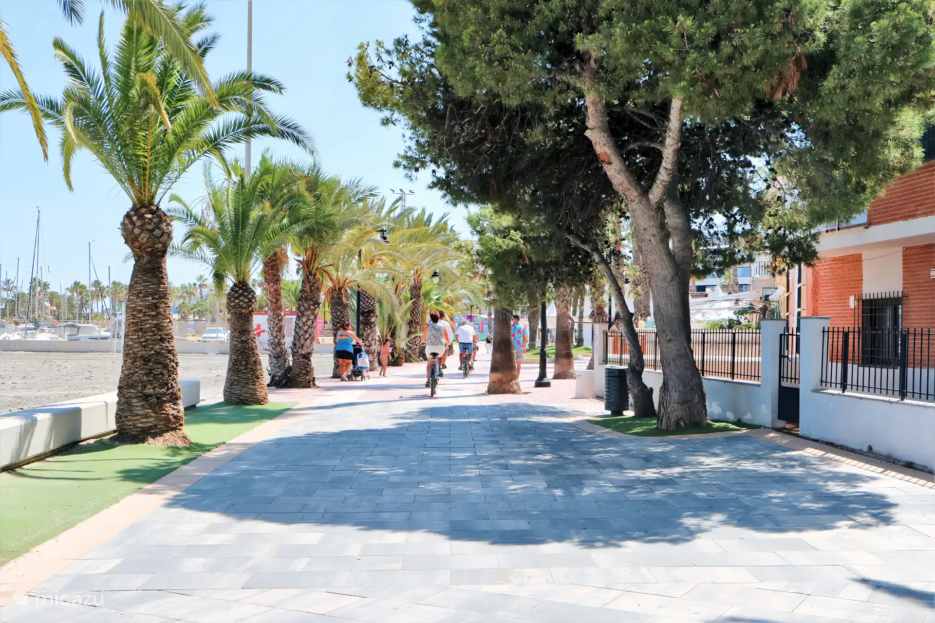 Cycling along the promenade in Lo Pagán
