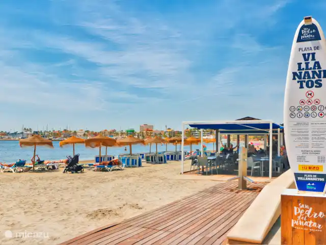 Villamar dichtbij alles op Zuid huren in Spanje, Murcia, San Pedro del Pinatar - appartement Playa Villananitos aan de Mar Menor met zijn bruisende boulevard.