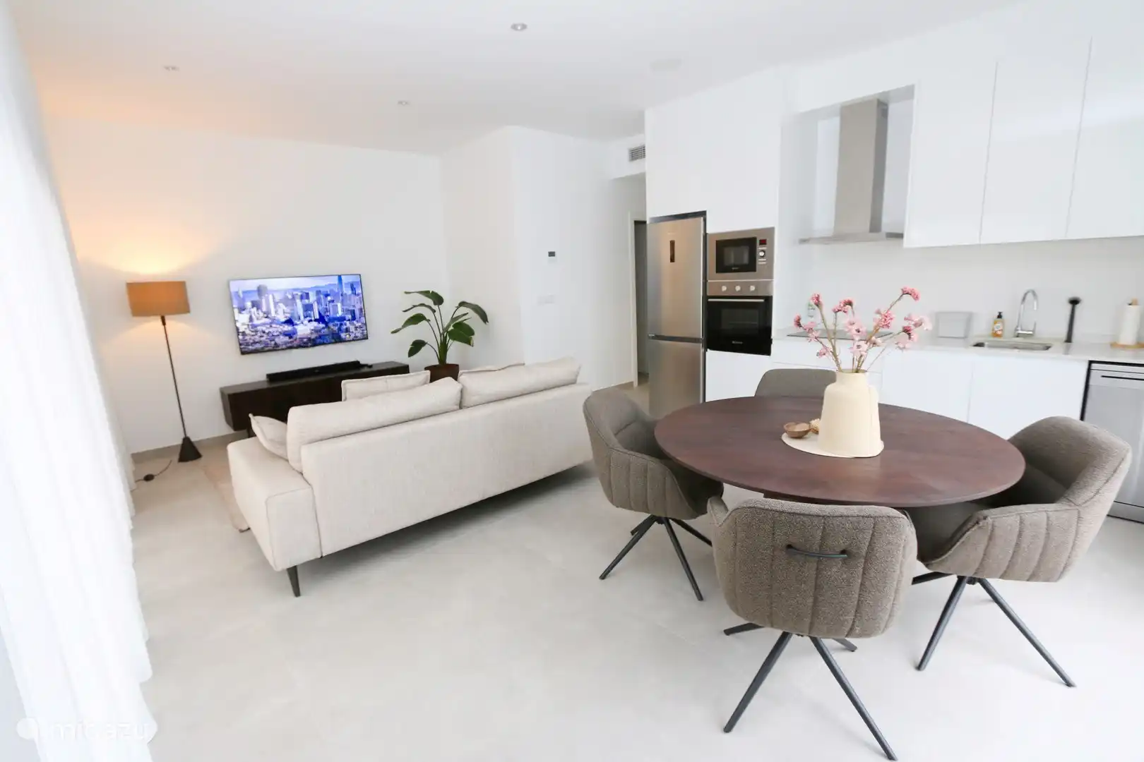 Dining area with comfortable chairs