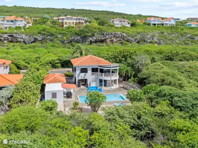 Cas Coral en Curazao, Bandabou (oeste), Coral Estate, Rif St.Marie - villa Parte trasera de la villa