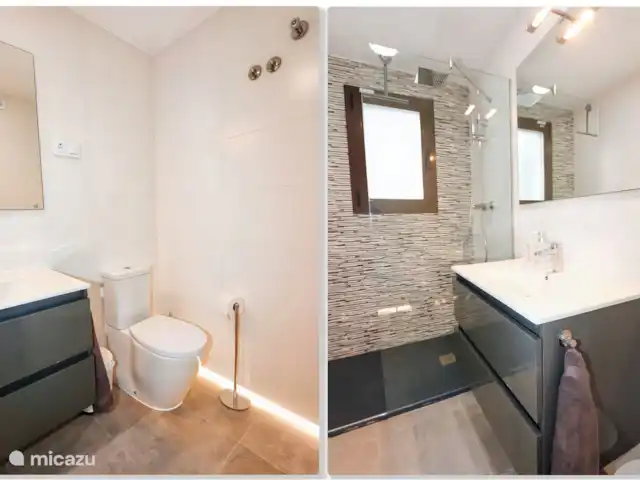 Bungalow luxueux et spacieux | Espagne, Murcia, San Pedro del Pinatar - bungalow Salle de bain avec douche à l’italienne