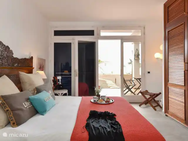 Maison de plage Marina Deluxe | Espagne, Grande Canarie, Agaete - maison de vacances La jolie chambre est adjacente à la terrasse
