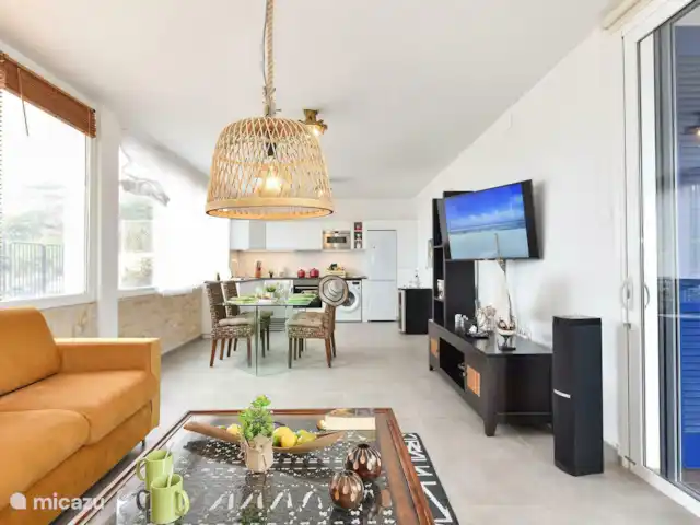 Maison de plage Marina Deluxe | Espagne, Grande Canarie, Agaete - maison de vacances Le salon avec cuisine