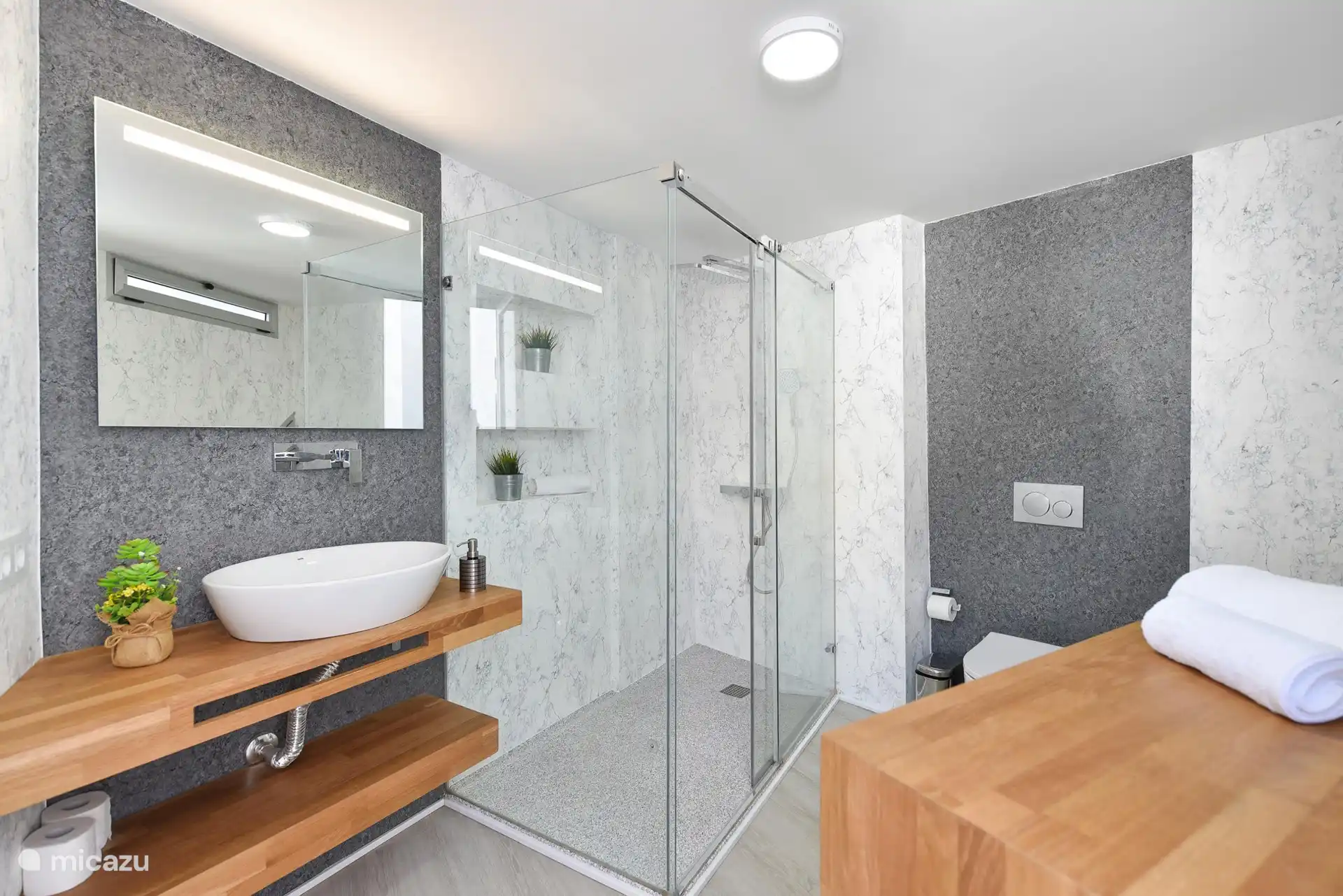 Salle de bain avec douche