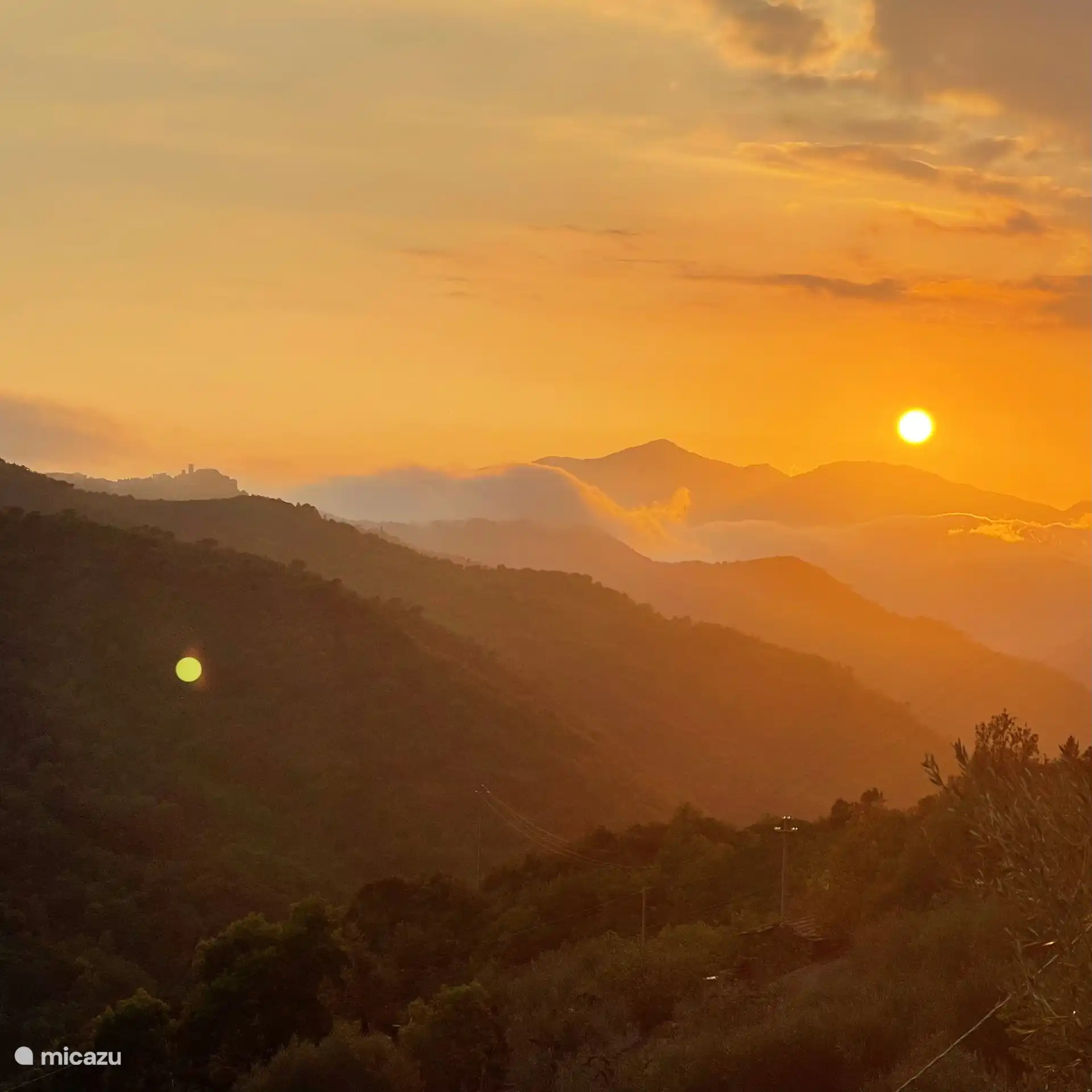 Abendlicher Blick aus dem Haus