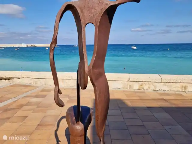 La Isla Imaré huren in Spanje, Costa Blanca, Jávea - appartement Dit beeld van Toni Marti beeldt een man uit die een hand boven zijn ogen houdt en in de verte kijkt hoe mooi de kust van Xabia/Javea is.