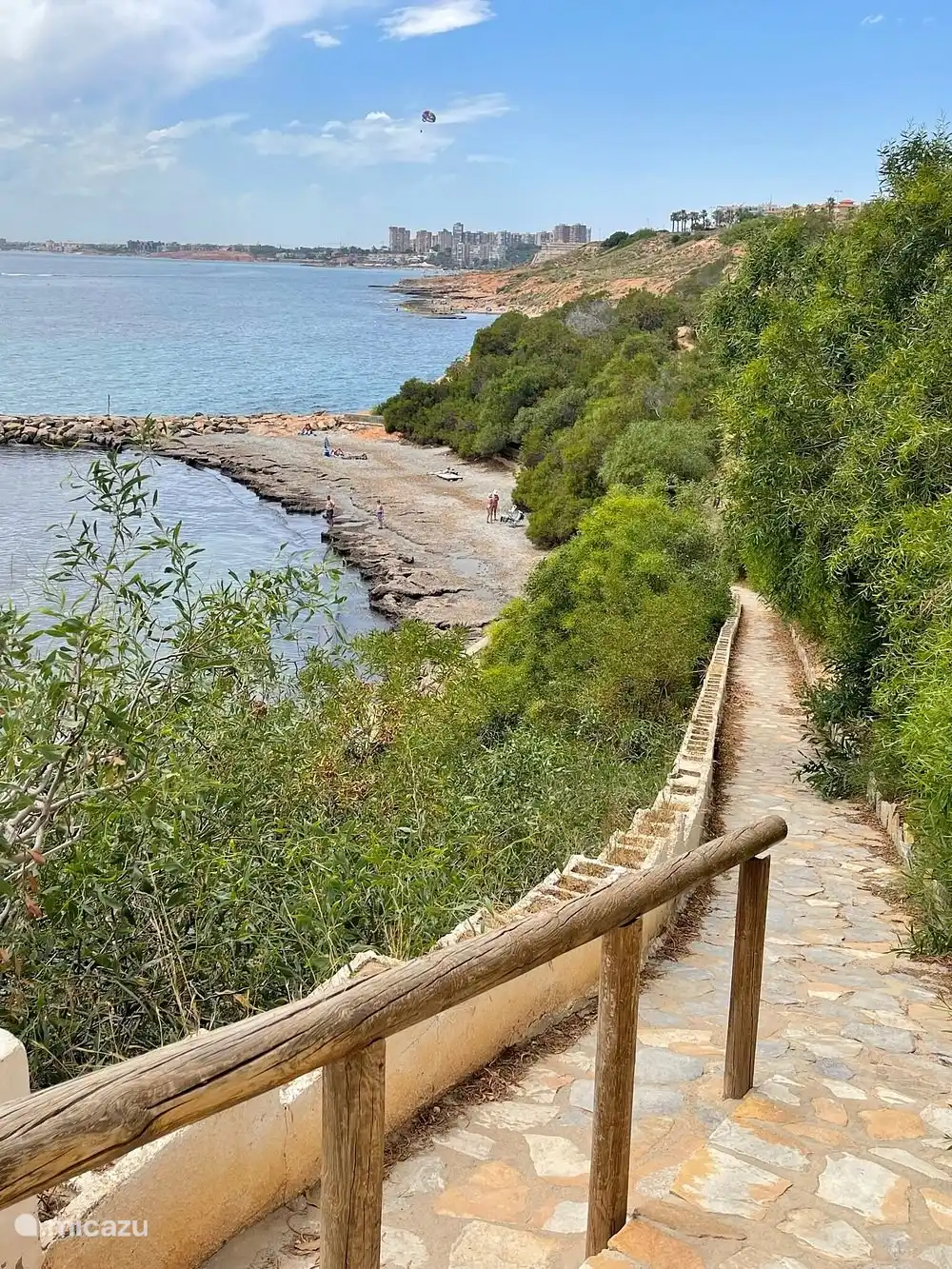 Walking along the coast