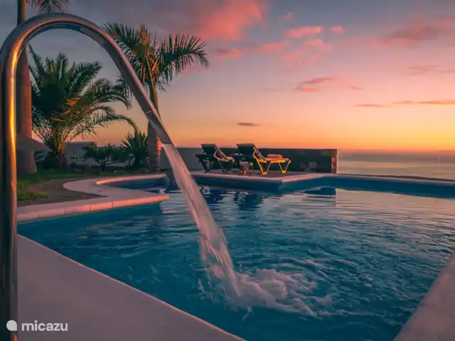 Casa La Capellana | Espagne, La Palma, Tijarafe - maison de vacances Piscine privée avec coucher de soleil