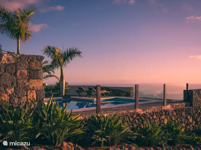 Casa La Capellana | Espagne, La Palma, Tijarafe - maison de vacances Coucher de soleil incroyable