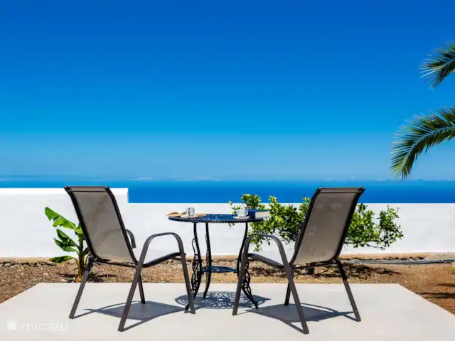 Casa La Capellana | Espagne, La Palma, Tijarafe - maison de vacances Coin salon avec une vue magnifique