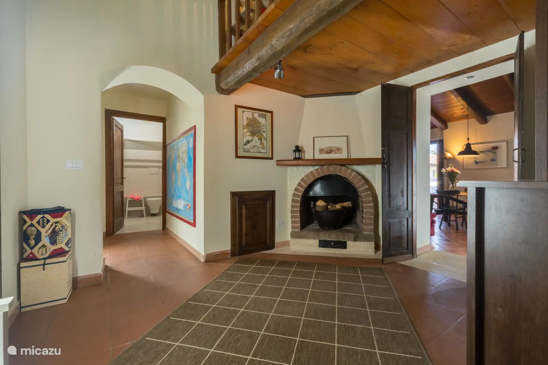 Zona de relax con chimenea