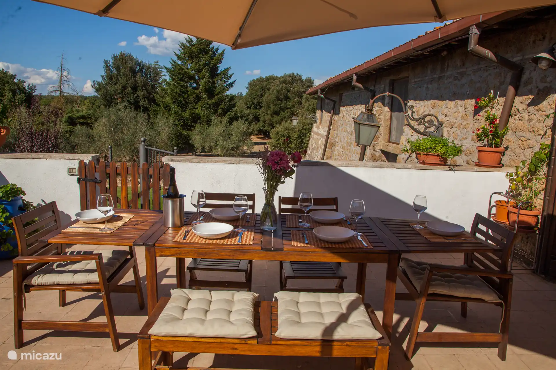 Terraza con acceso directo al jardín