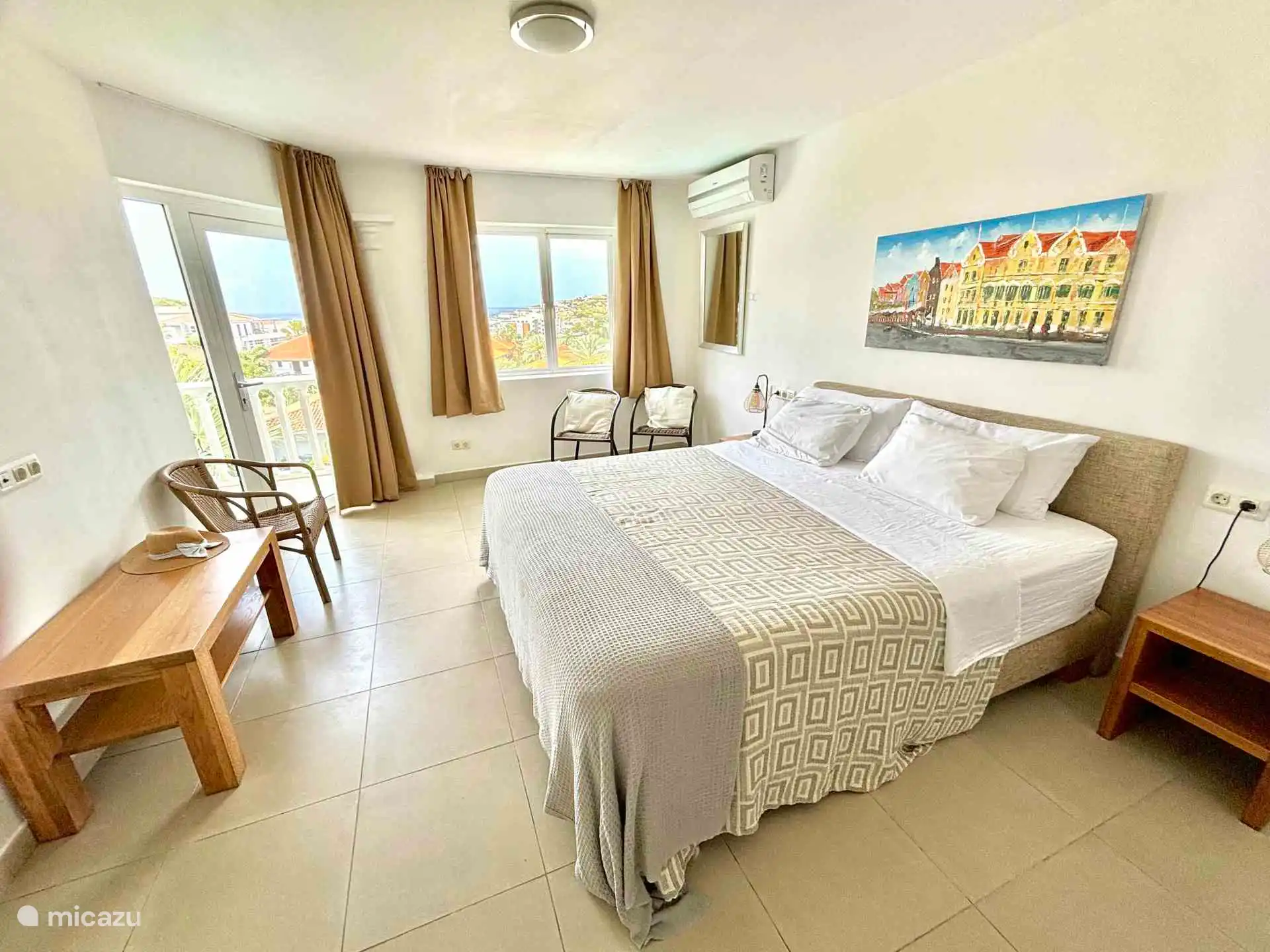 Slaapkamer met uitzicht