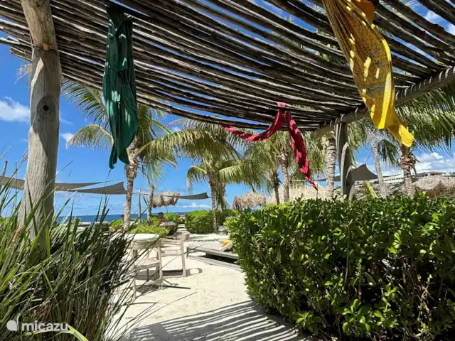 Location de Vacances Curaçao, Curaçao-Centre, Sint Michiel, appartement - Blue Bay Triple Arbre 'La Colline' Sur la plage de Blue Bay, il y a deux restaurants et un bar de plage pour vous fournir de la nourriture et des boissons.