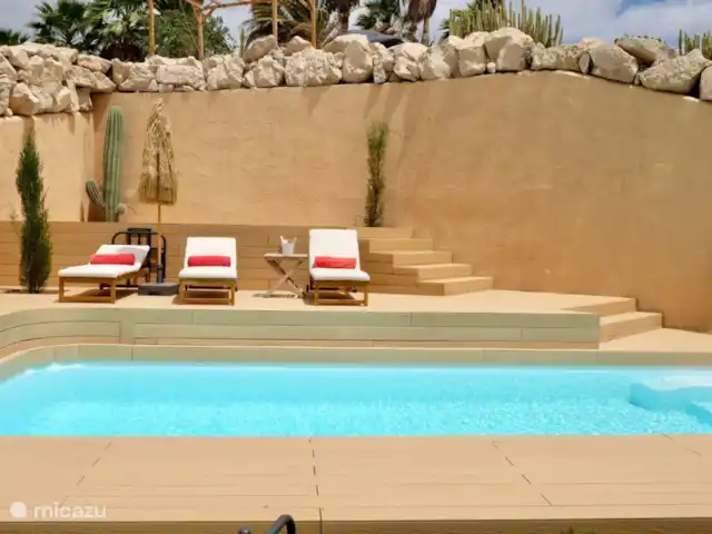 vakantiehuis huren in Spanje, Tenerife, San Miguel de Abona – Villa Estella Golf Het fijne privé zwembad met ligbedden