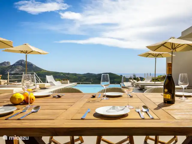 Villa Elysian huren in Griekenland, Kreta, Mariou - villa Eten met een prachtig  uitzicht