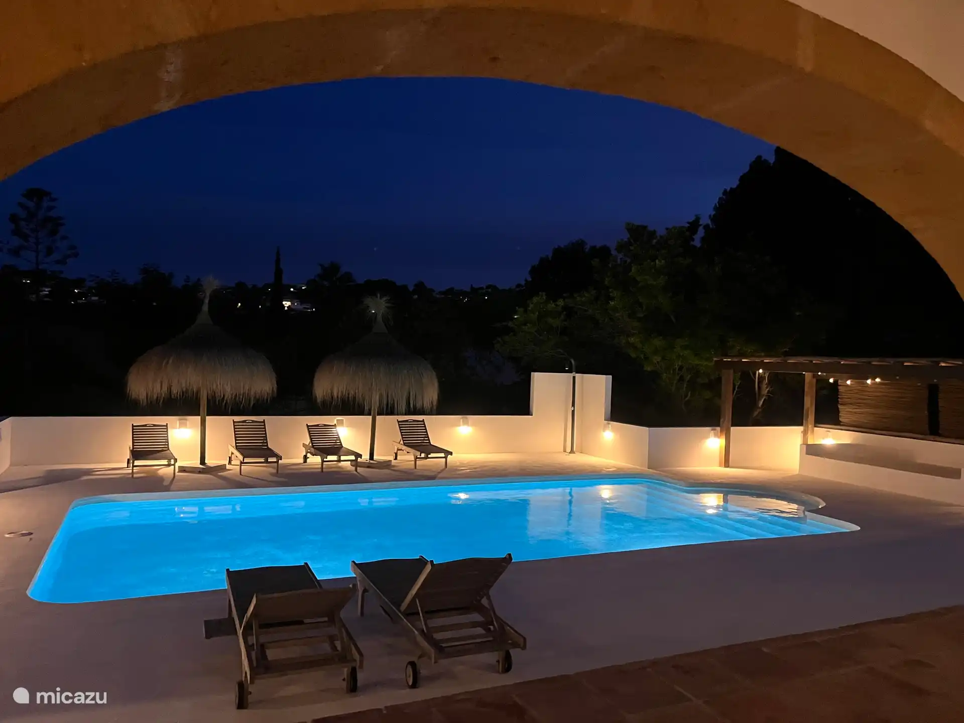 jardin joliment éclairé