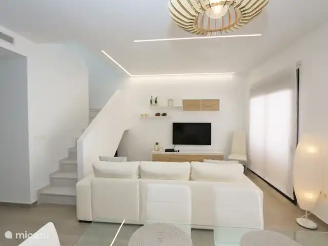 Casa de lujo con piscina privada en España, Costa Blanca, Pilar de la Horadada - casa vacacional Sala de estar y comedor