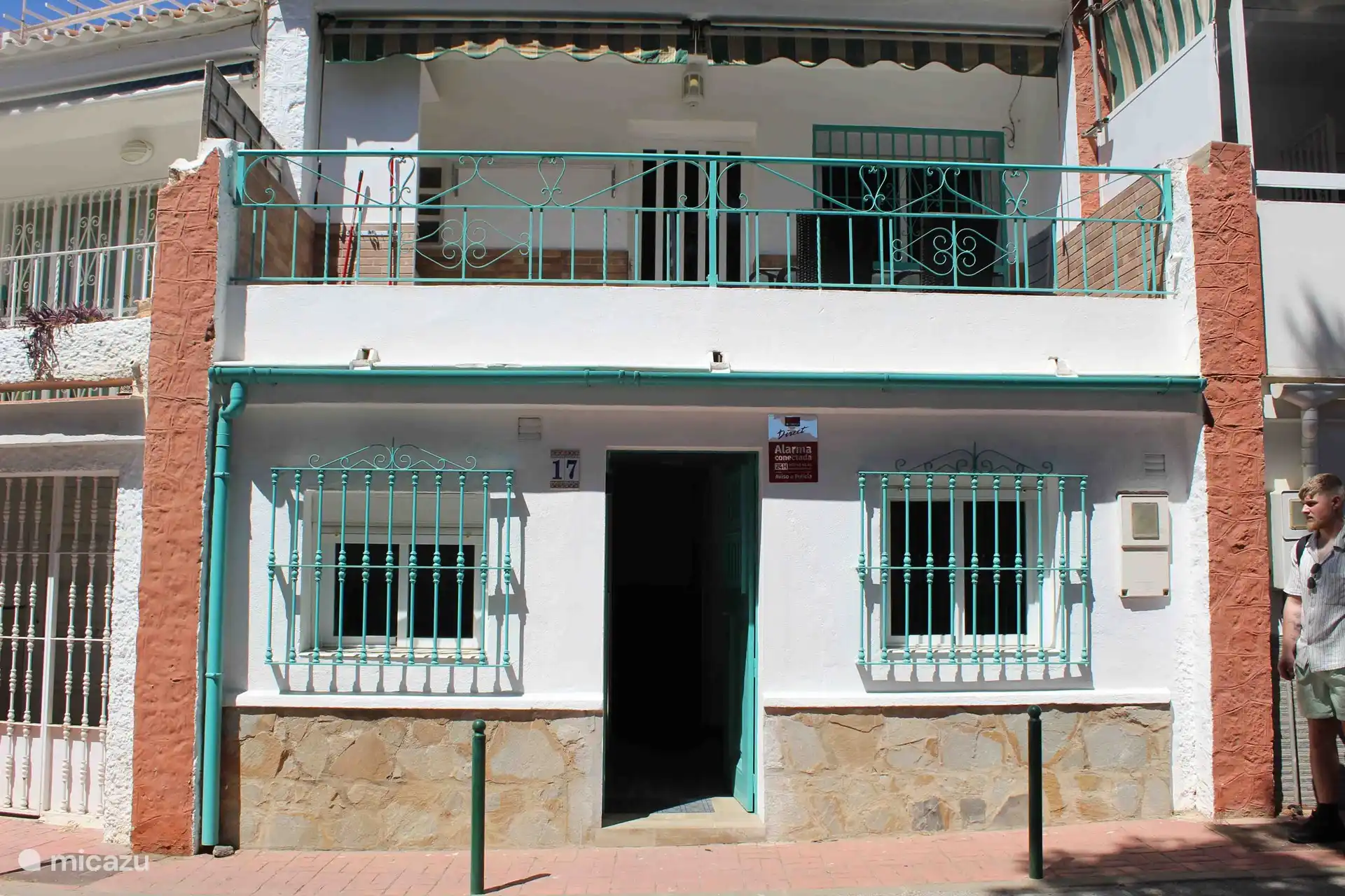 Outside of the beach house 