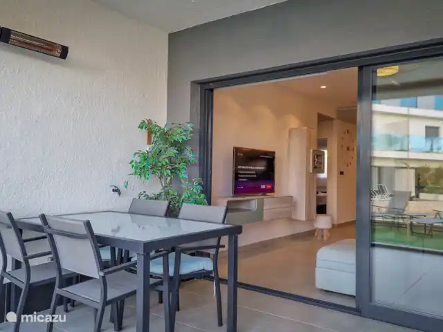 appartement huren in Spanje, Costa Blanca, Guardamar del Segura – Oasis Beach Appartement - Casa Titz De tuin van de winter