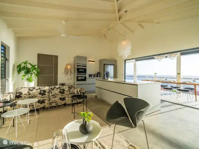 Votre propre station balnéaire privée CasAbao | Curaçao, Banda Abou (ouest), Cas Abao - villa Vue d’ensemble salon