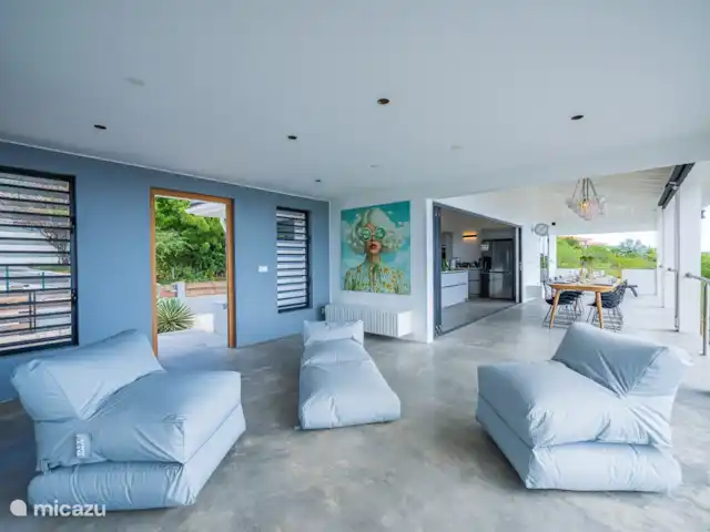 Votre propre station balnéaire privée CasAbao | Curaçao, Banda Abou (ouest), Cas Abao - villa ensemble de salon à l’arrivée